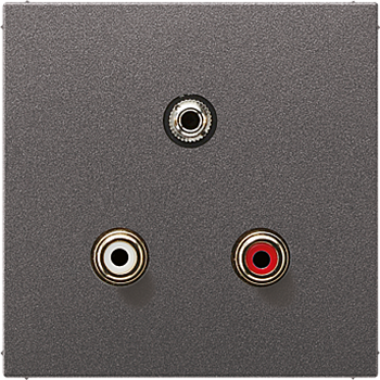 JUNG 2x Cinch Audio (RCA) / Stereo разъем (TRS 3.5 mm), антрацит MAAL1011AN