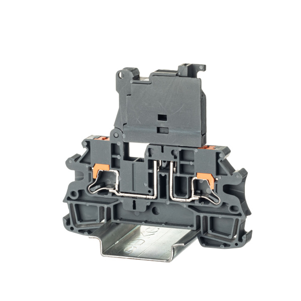 DKC Nuputuk Клемма для предохранителя, зажим push-in, 2 точки подключения, 4 кв.мм, серая