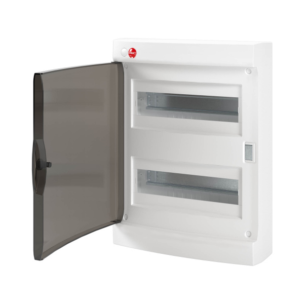 Купить DKC Щиток настенный с дверцей 24 мод.,IP41, белый, с клеммным блоком 63А