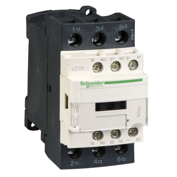 SE Contactors D Telemecanique Контактор 3Р 38A, НО+НЗ, 24V DС LC1D386BD