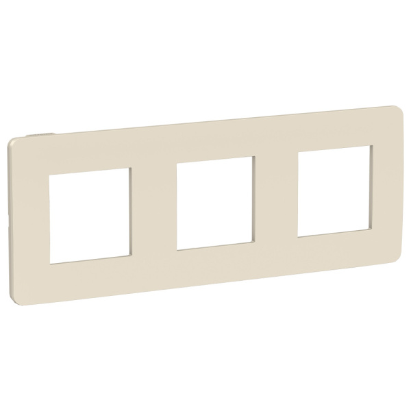 SE Unica Studio Бежевая/Бежевая Рамка 3-ная NU280644