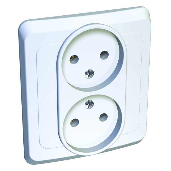 Купить Systeme Electric Этюд Бел Розетка 2-ая б/з