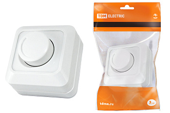 TDM Светорегулятор поворотный RL 600Вт IP20 белый "Ладога" SQ1801-0109