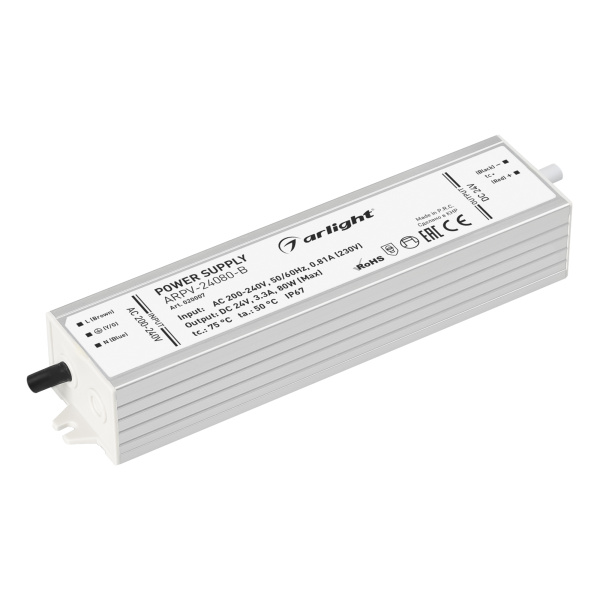 Arlight Блок питания ARPV-24080-B (24V, 3.3A, 80W) (IP67 Металл, 3 года) 020007