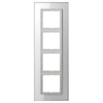 JUNG LS plus Стекло белое Рамка 4-ая LSP984GLWW