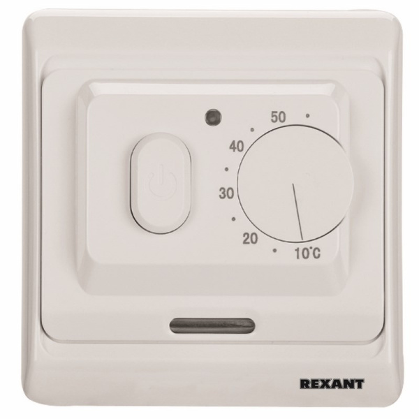Терморегулятор механический с датчиком температуры пола и воздуха (3680Вт) Rexant 51-0530