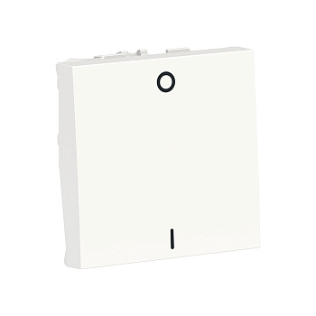 SE Unica Modular Бел Выключатель 1-клавишный, двухполюсный, сх. 2, 16 AX, 250В, 2 модуля NU326218
