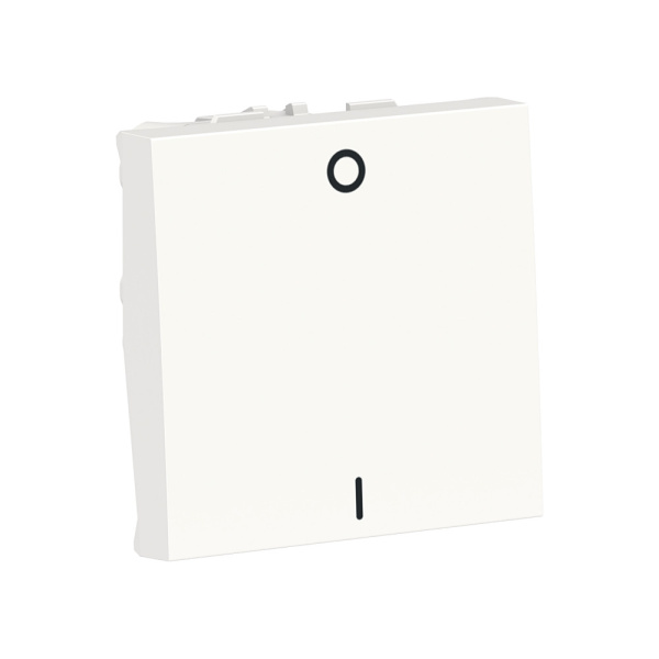 SE Unica Modular Бел Выключатель 1-клавишный, двухполюсный, сх. 2, 16 AX, 250В, 2 модуля NU326218