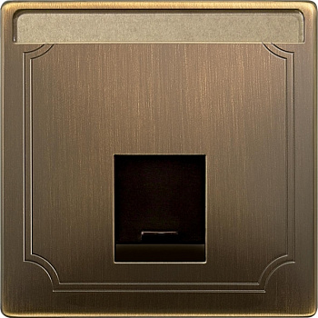 SE Merten SD Античная латунь Накладка розетки RJ45 1-ая MTN466443