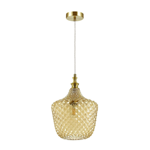 Odeon Light 4705/1 ODL20 367 янтарный/бронзовый Подвес E27 60W 220V VITA