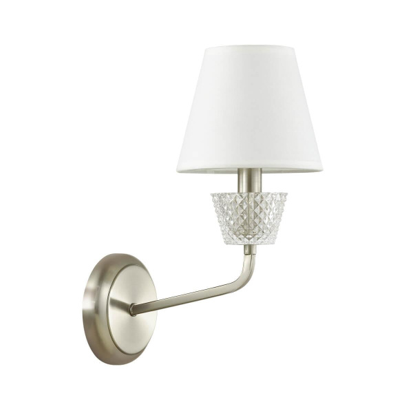 Купить Lumion 4433/1W LN20 225 никель, белый, стеклянный декор Бра E14 1*40W 220V ABIGAIL