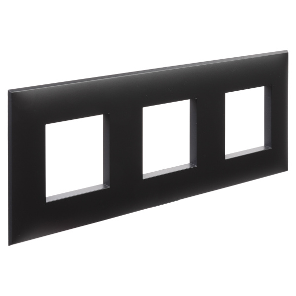Купить DKC Рамка "Avanti", "Черный матовый", 3 поста (6 мод.)