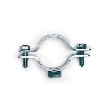 DKC Хомут стальной 4" (112-118 мм) с приварной гайкой М10, оцинкованный