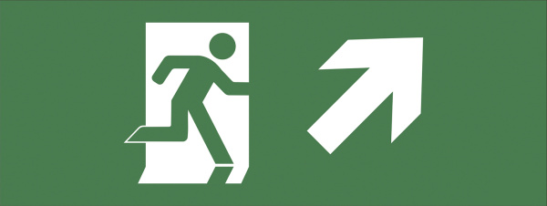 ЭРА INFO-DBA-008 Самоклеящаяся этикетка 200х60мм "Фигура/стрелка вверх вправо" DPA/DBA