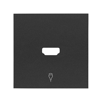 Simon 100 Черный матовый Накладка розетки HDMI 10001094-238