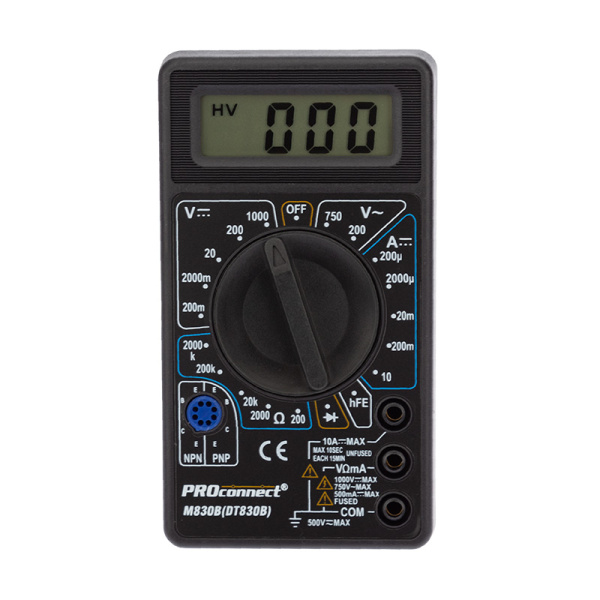 PROconnect Портативный мультиметр M830B (DT830B) 13-3011