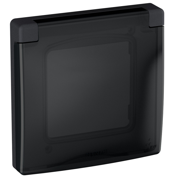 Купить Legrand INSPIRIA Антрацит Рамка с защитной крышкой IP 44 673923