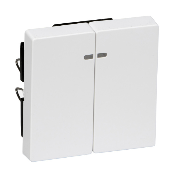 Купить SE Merten SM Бел Актив Две клавиши с окошком для световой индикации MTN3420-0325