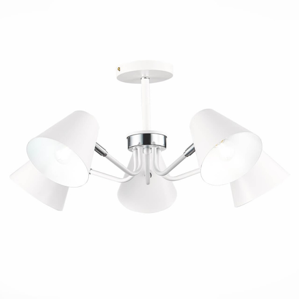 Купить Evoluce SLE106702-05 Светильник потолочный Белый,Хром/Белый E27 5*60W