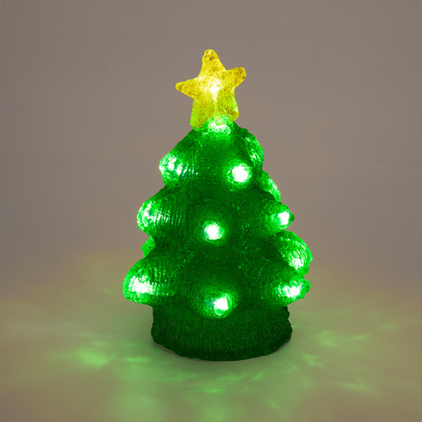 NEON-NIGHT Акриловая светодиодная фигура «Елочка» 15х15х22 см, 20 светодиодов, батарейки 2хAA (не входят в комплект) 513-322