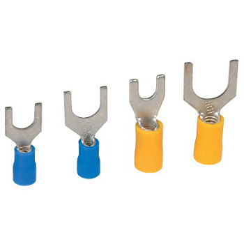 DKC Наконечник вилочный с изолир.фланцем 0,25-1,5 кв.мм 4,1 мм (НВИ)