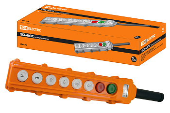 TDM Пульт управления ПКТ-60ПС, кн Пуск с фикс, Стоп, вверх, вниз, влево, вправо, вперед, назад  IP54 SQ0706-0009