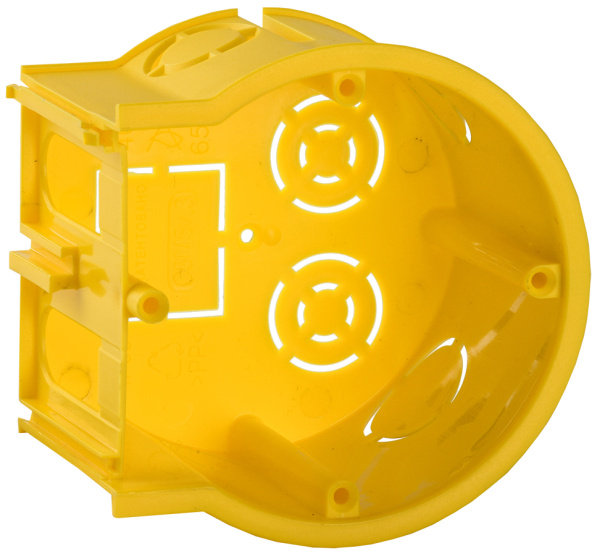 IEK GENERICA Коробка С3 уст. d68x45мм для тв. стен (сборная, окон) о/у UKT10-068-045-000-K1-N-UO