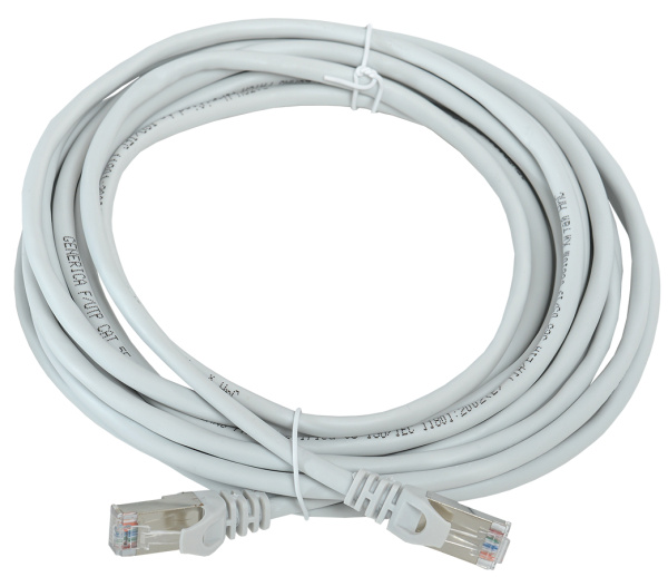 IEK GENERICA Шнур коммутационный кат. 5Е FTP 5м серый PC01-C5EF-5M-G