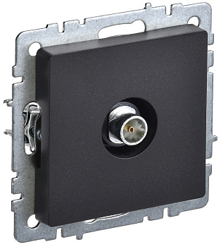 IEK BRITE BASE Черный Розетка TV оконечная РТВ11-0-БрЧ