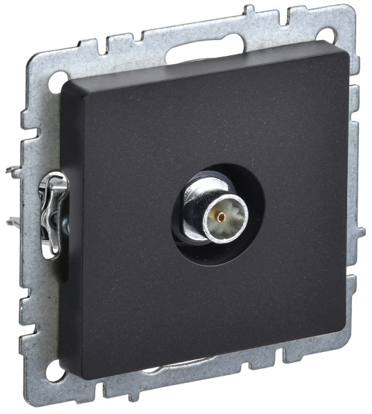 IEK BRITE BASE Черный Розетка TV оконечная РТВ11-0-БрЧ