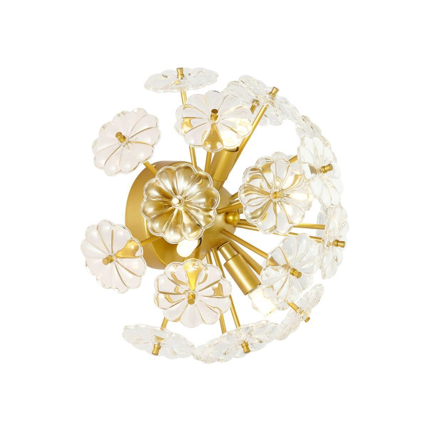 Favourite 2620-4W настенный светильник Каркас золотого цвета, декоративные элементы из прозрачного стекла