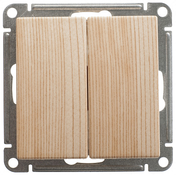 Systeme Electric Wessen 59 Сосна Выключатель 2-клавишный, 10АХ