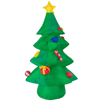 NEON-NIGHT 3D фигура надувная "Ель праздничная", размер 120 см, внутренняя подсветка 3 LED, компрессор с адаптером 12В, IP 65 511-041
