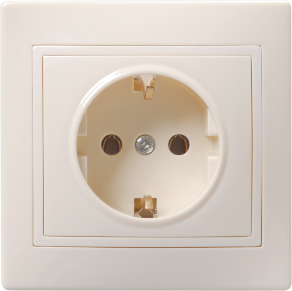 IEK KVARTA РС10-3-Км Роз. 1мес. c з/к без з/ш 16А кер. крем.