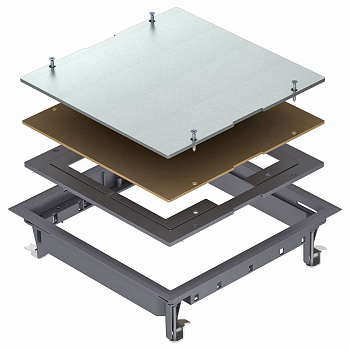 OBO Bettermann Лючок ревизионный ZES9-2 U (люк напольный съемный, полиамид, серый) 7406672