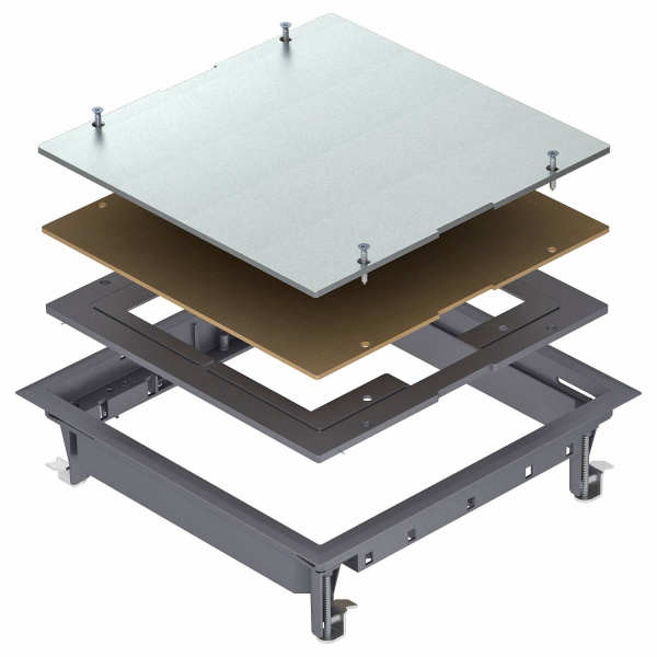 OBO Bettermann Лючок ревизионный ZES9-2 U (люк напольный съемный, полиамид, серый) 7406672