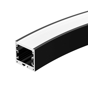 Arlight Профиль SL-ARC-3535-D800-A90 BLACK (630мм, дуга 1 из 4) (Алюминий) 027638