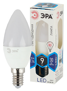 ЭРА LED B35-9W-840-E14 (диод, свеча, 9Вт, нейтр, E14)
