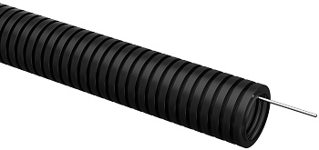 ELASTA Труба гофр. ПВХ d=32мм с зондом черная (25м) IEK