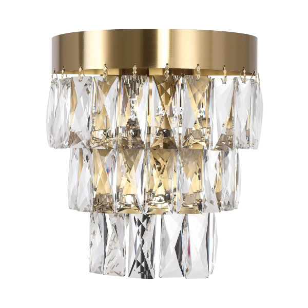 Купить Favourite Crystal настенный светильник каркас золотого цвета, хрусталь прямоугольной формы высшего качества 2206-2W