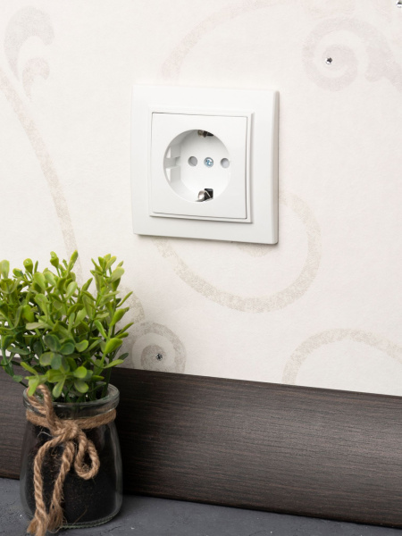 Купить EKF Basic Минск Белый Розетка с/з, со шторками, 16А, СП