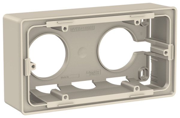 Купить SE Unica New Беж Коробка 2-ая для открытой установки (NU800444)