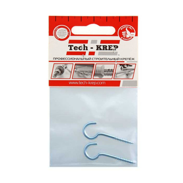 Tech-Krep Шуруп-полукольцо 5,0х40 (2 шт) - пакет 126736