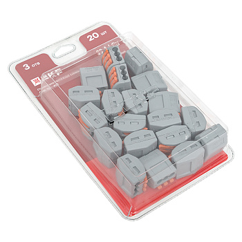 EKF Клемма СМК 222-413 с рычагом 3 отверстия блистер PROxima