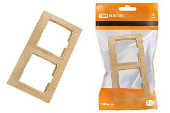 TDM Рамка 2-х постовая горизонтальная "ЭКО" (сосна) "Таймыр" SQ1814-0226
