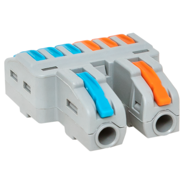 Купить EKF Строительно-монтажная клемма СМК 222-426 разветвительная 6 выходов 0,08-4 мм2