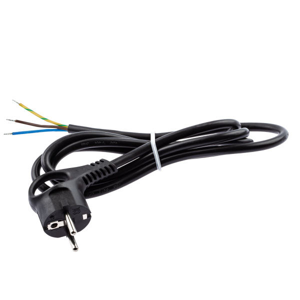 ЭРА Шнур сетевой с вилкой U-3x1-2m-B с заземлением 2м ПВС 3x1мм2 черный