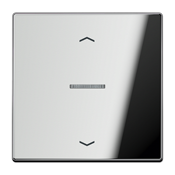 JUNG Клавиша для KNX кнопки с окошком и символами "стрелки", 1 группа металл хром GCR101KO5P