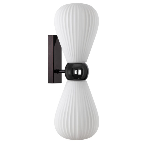 Odeon Light 5418/2W MODERN ODL_EX23 19 черный хром/белый матовый/металл/стекло Бра E14 2*40W ELICA