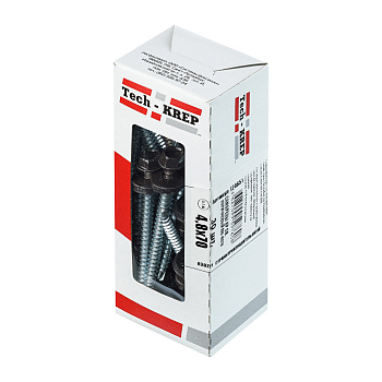 Tech-Krep Саморез КР св. 4,8х70 RAL-8019 (коричневый) (30 шт) - коробка с ок. 124651